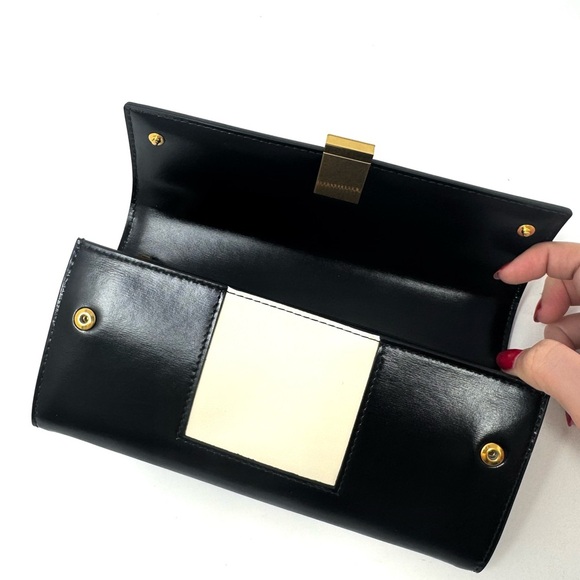 Balmain 1945 Heritage Wallet – Black & Ivory Calfskin, Logo Monogram, NWT - Picture 4 of 6